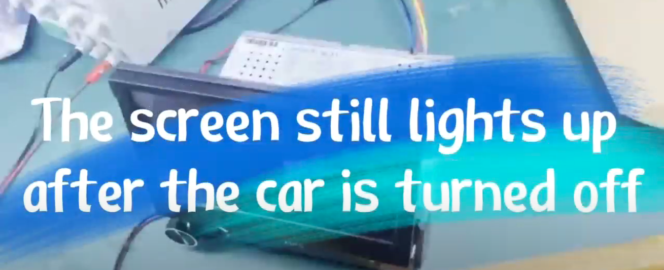 Does the screen still light up after the vehicle is turned o